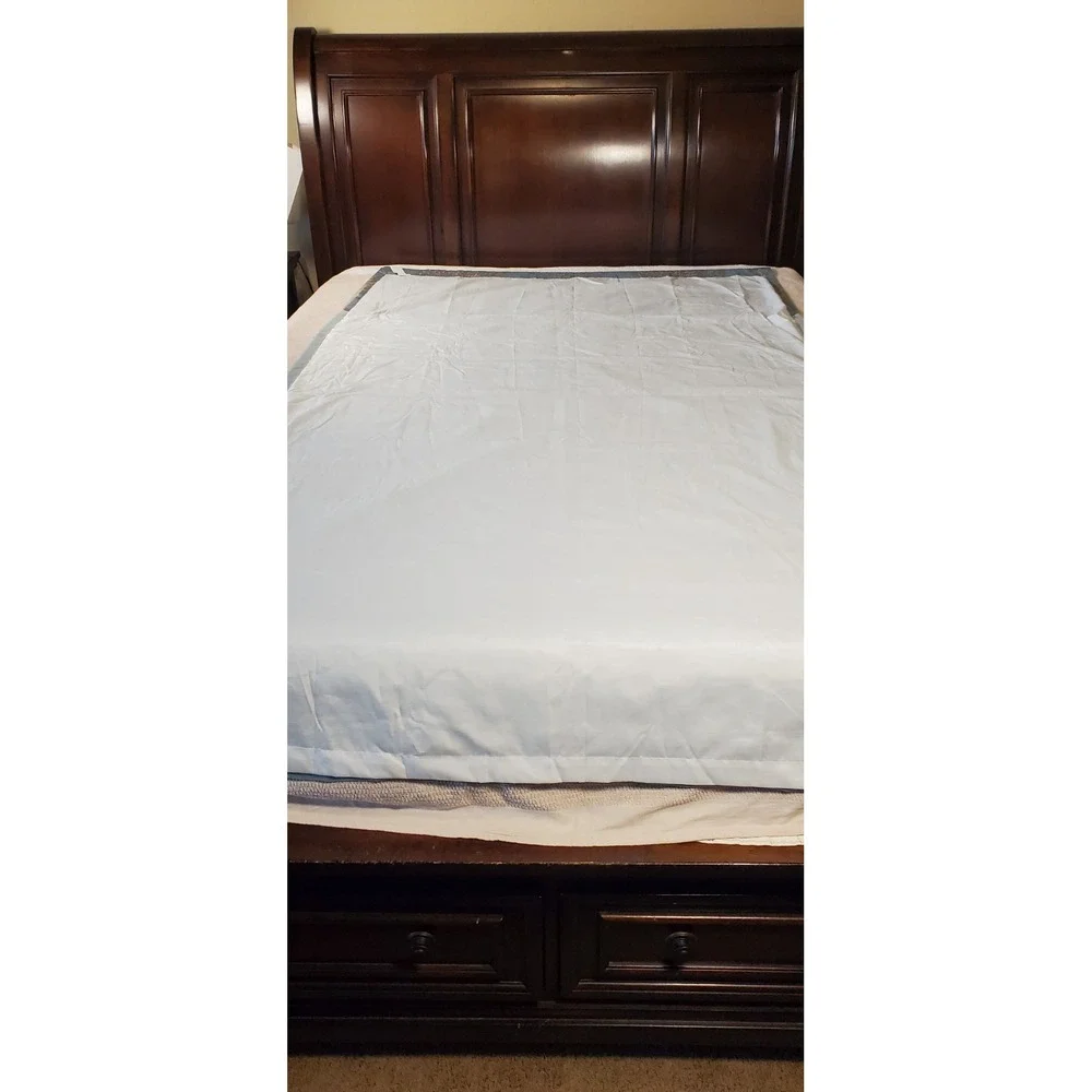Vtg‎ Springmaid Curtain 1 Panel 50x84 Sage Green Blue Floral Retro Lined